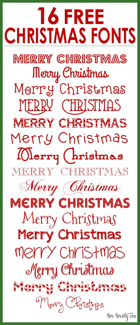 FREE Christmas Fonts!  Christmas fonts free, Christmas fonts