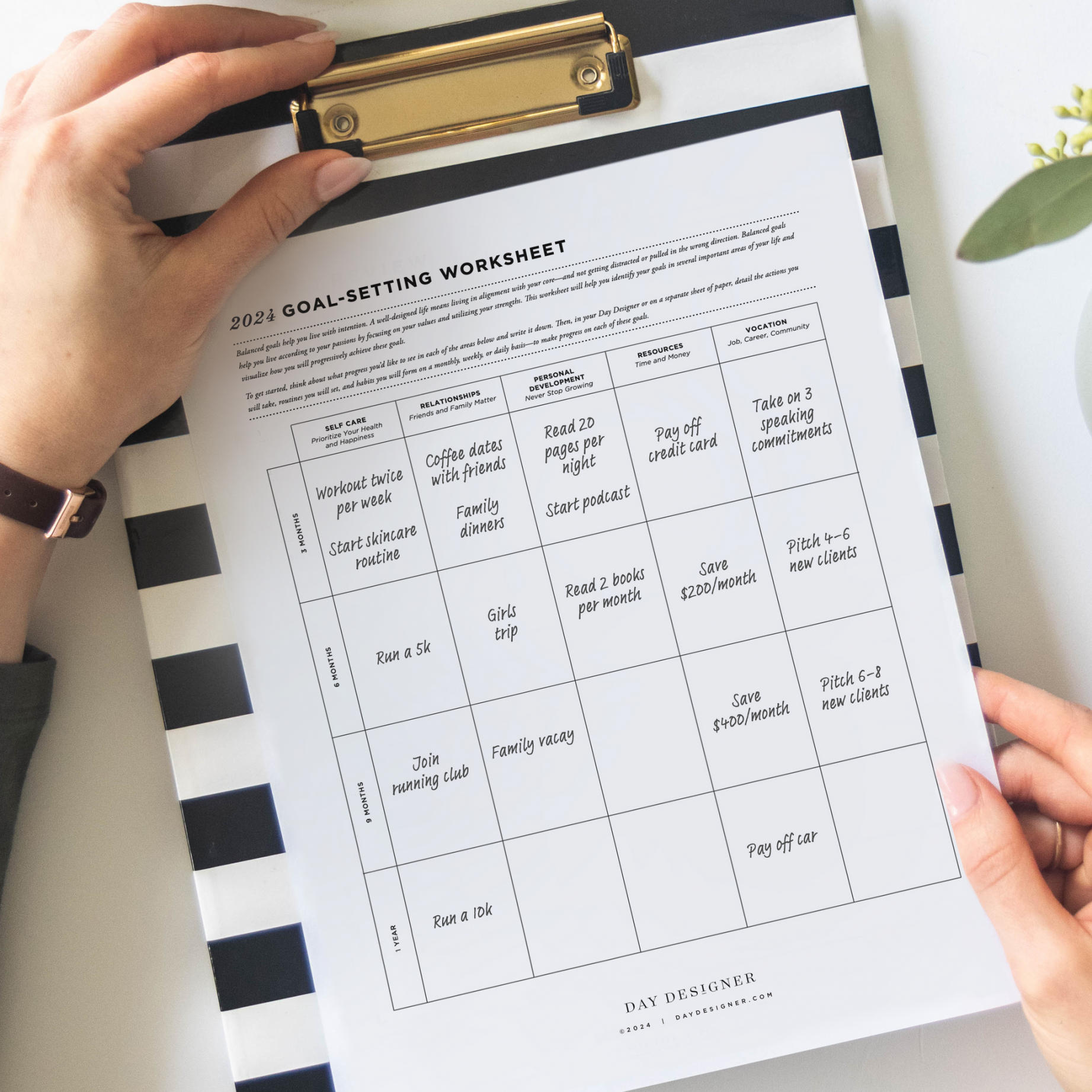 Free  Goal Setting Worksheet Printable  Day Designer