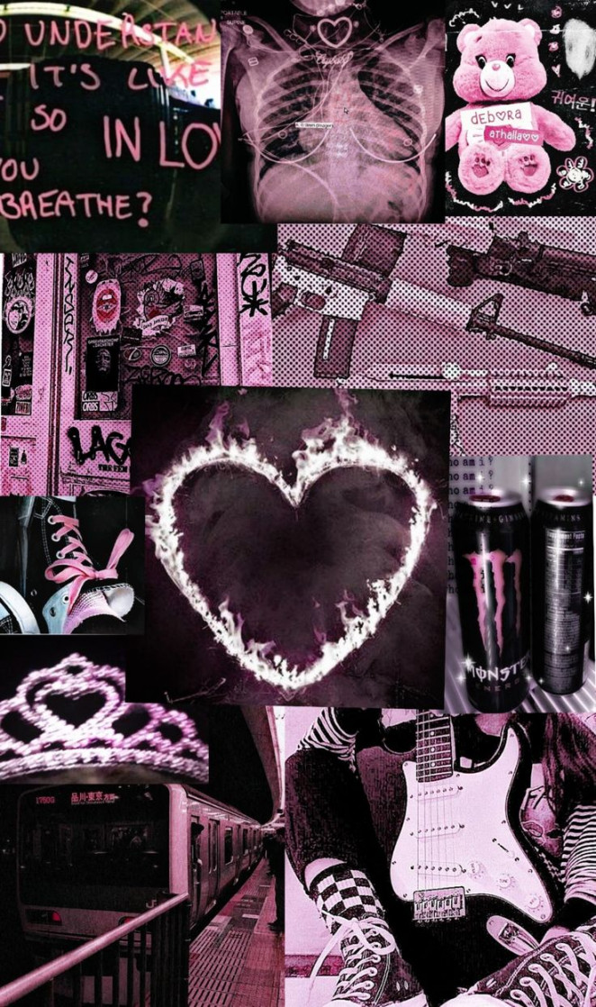 Goth pink aesthetic  Cute iphone wallpaper tumblr, Pretty