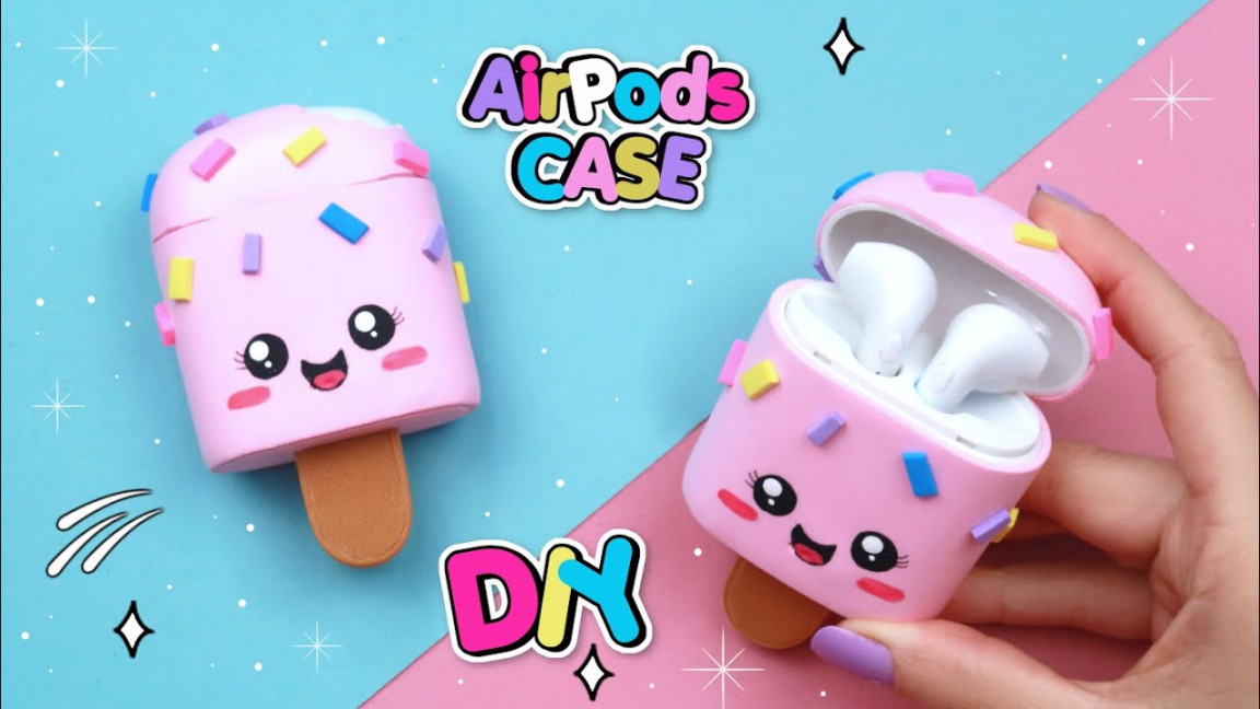 How to make CUTE HEADPHONES case DIY - HOW TO customize your AirPods - Cute  Crafts Isa