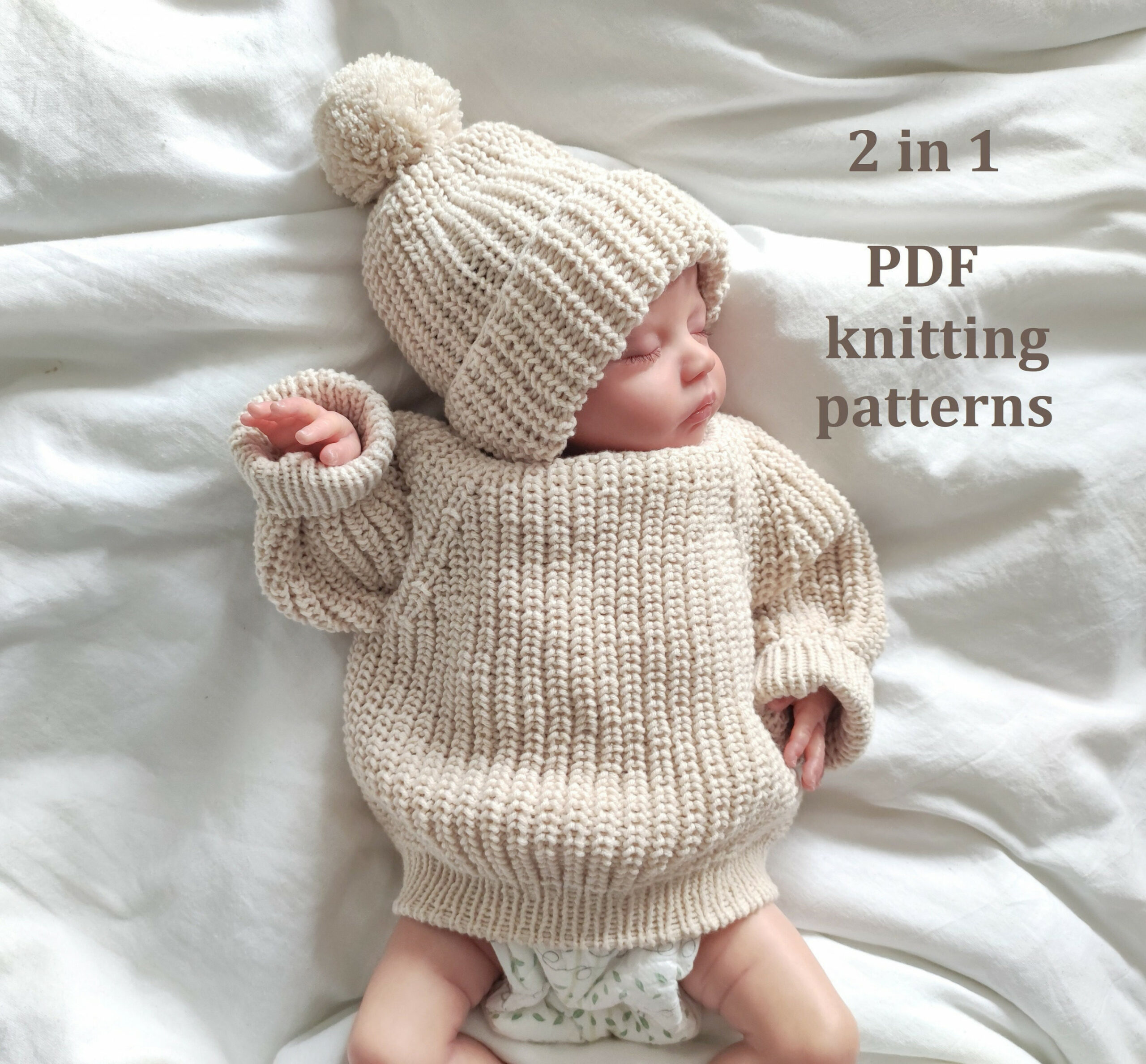 in , Knitting Patterns Set, Knit Pattern Baby Jumper, Knit