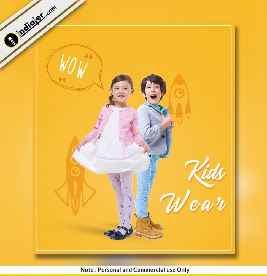 Kids Fashion Free PSD Template  Psd template free, Free psd