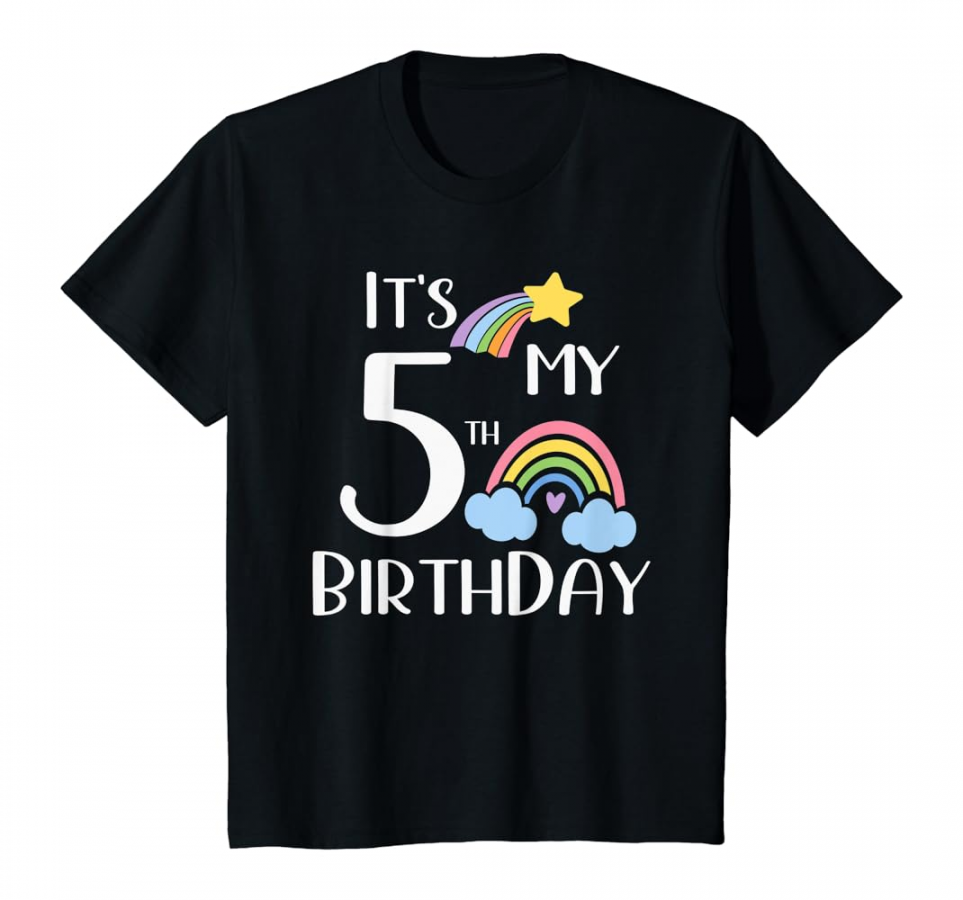 Kids Funny Its My th Birthday Shirt  Year Old Rainbow Shirt T-Shirt