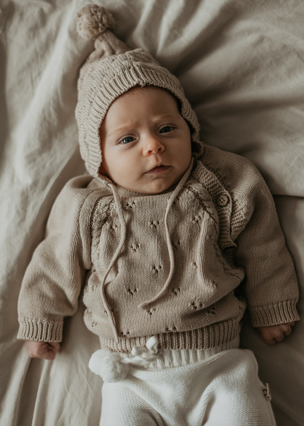 Knit Bonnet - Baumwolle - Oatmeal