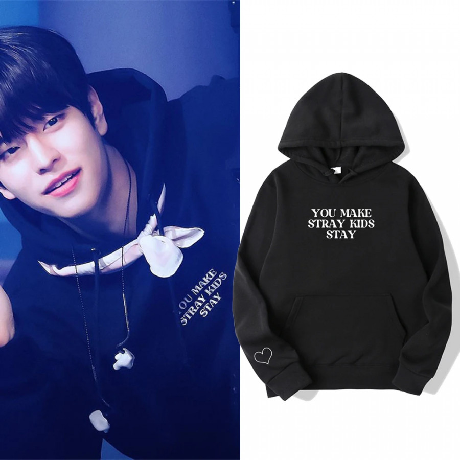 Kpop Streu Kinder Hoodie Sweatshirt SKZ Kim Seungmin Gleiche