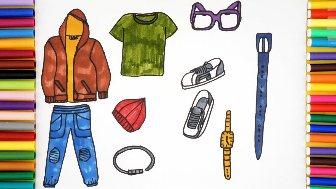 Learn How To Draw Boy Outfits  Easy Drawing And Coloring For Kids