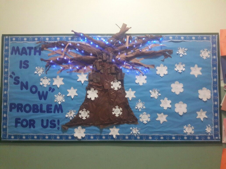 Math winter bulletin board