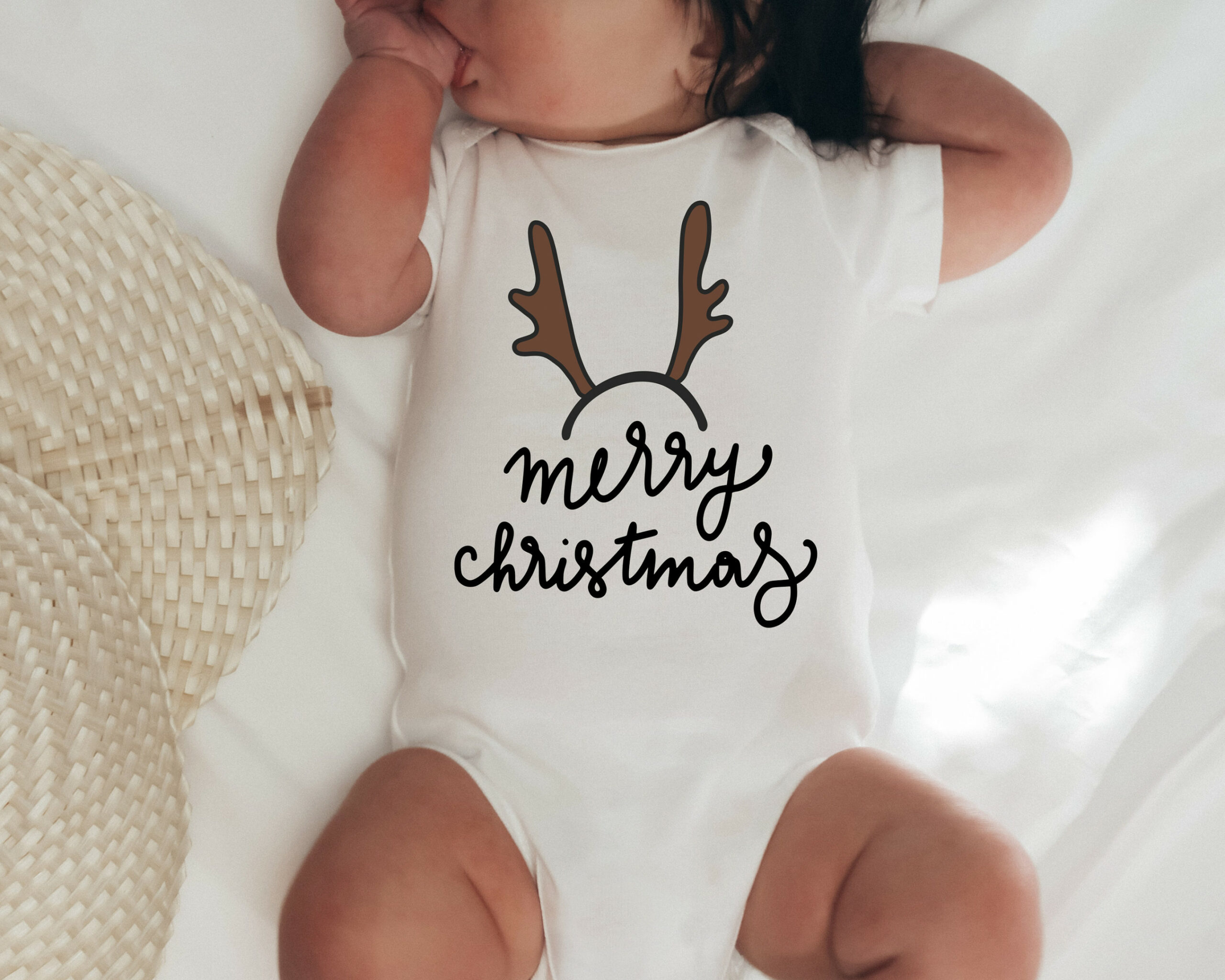 Merry Christmas Onesie® Bio Baby Body, Weihnachten Onesie®, Weihnachts  Body, Baby Weihnachts Outfit, Süße Weihnachts-Onesies®