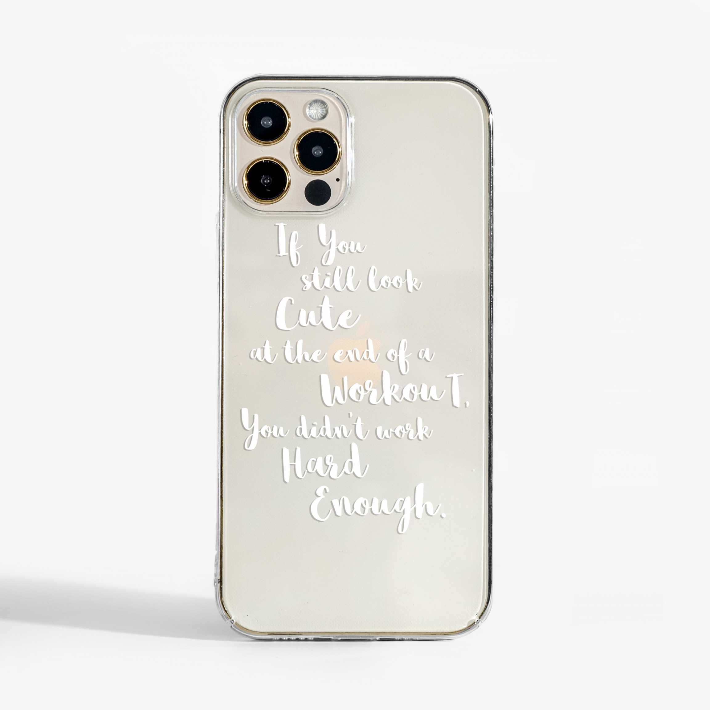 Motivational Gym Quote - Clear Phone Case