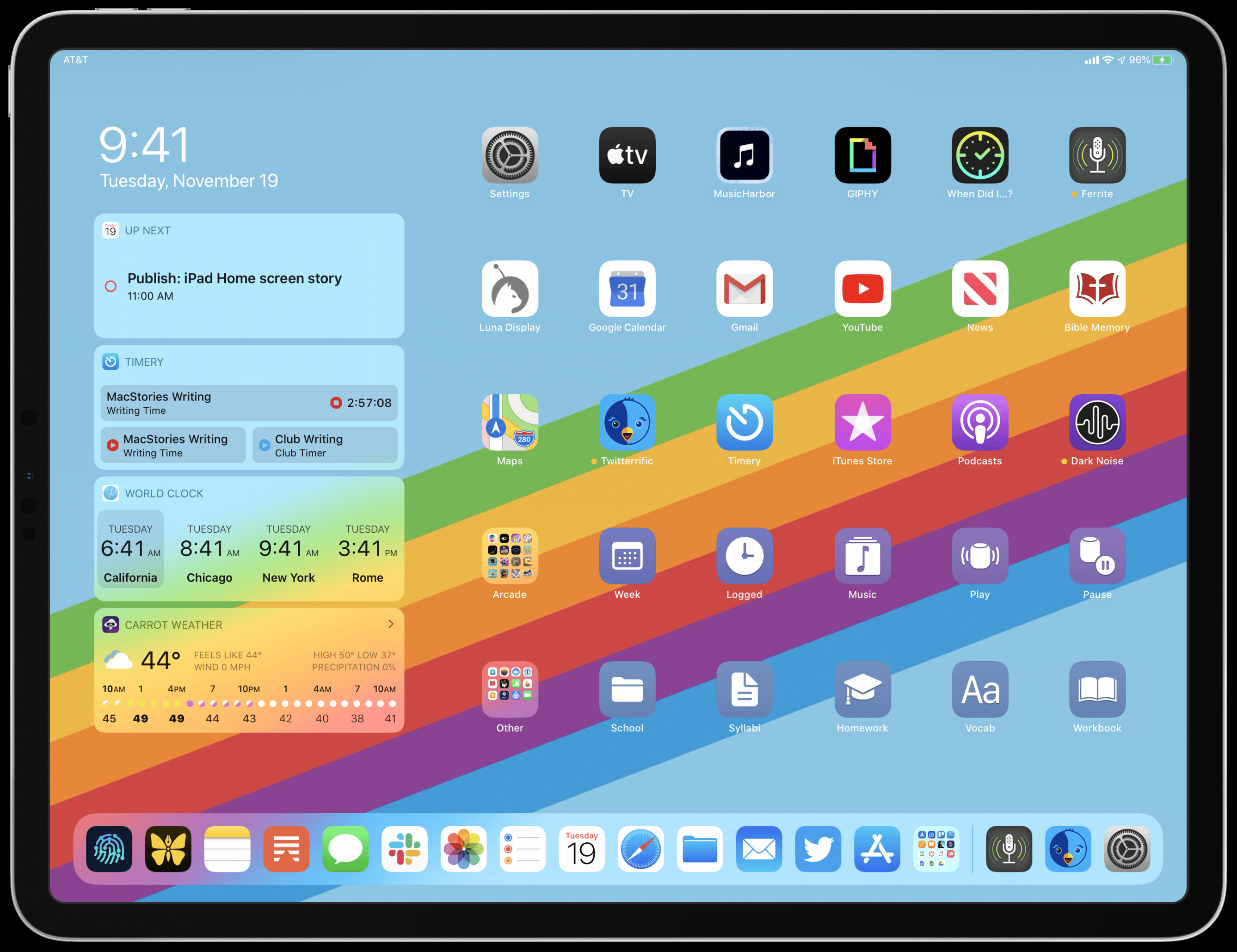 My Modern iPad Home Screen: Apps, Widgets, Files, Folders, and