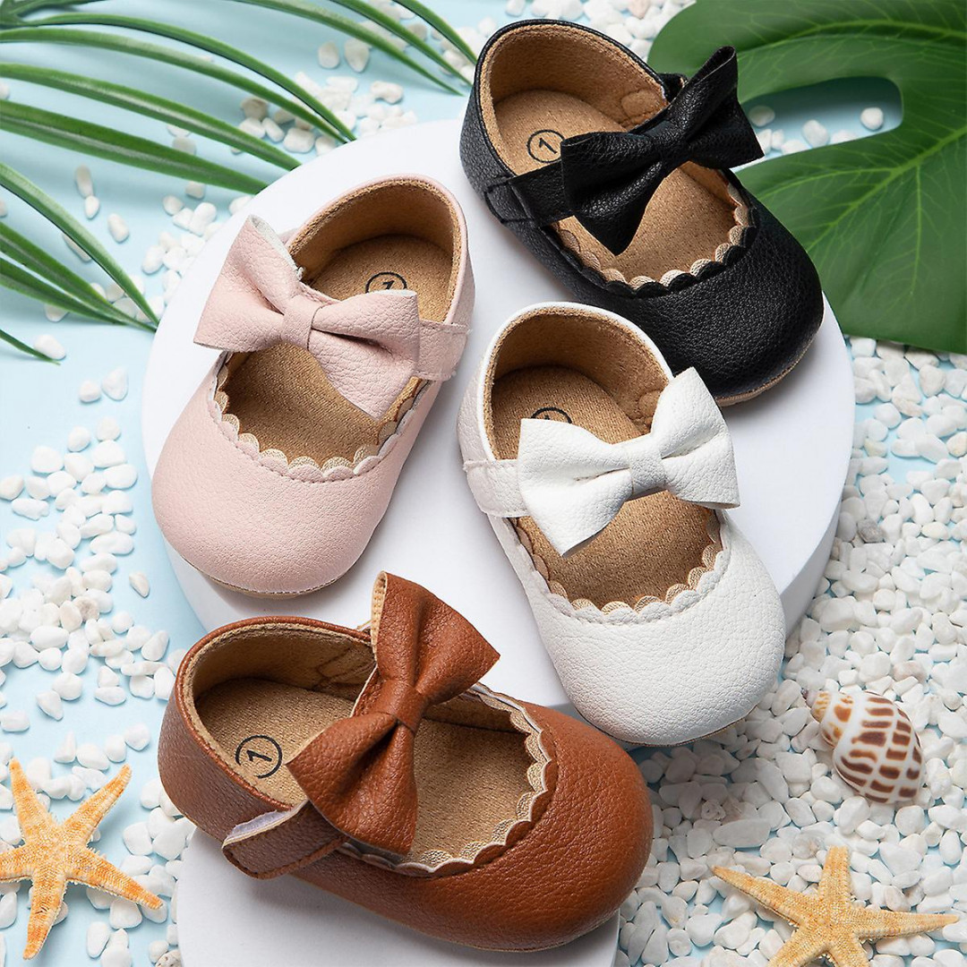 Newborn Baby Cute Shoes Baby Boy Girl Shoes Classic Leather Rubber Sole  Anti Slip Toddler First Walkers Infant Girl Shoes