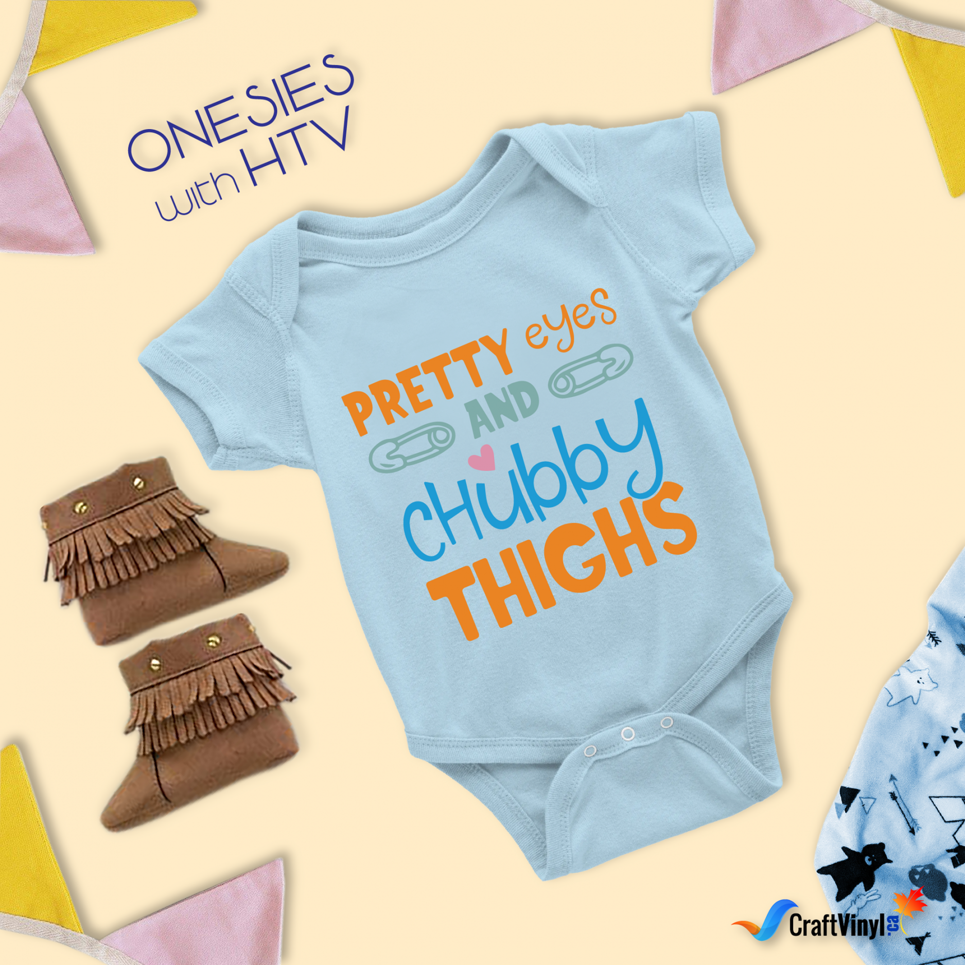 Onesies with Heat Transfer Vinyl - Craft Vinyl