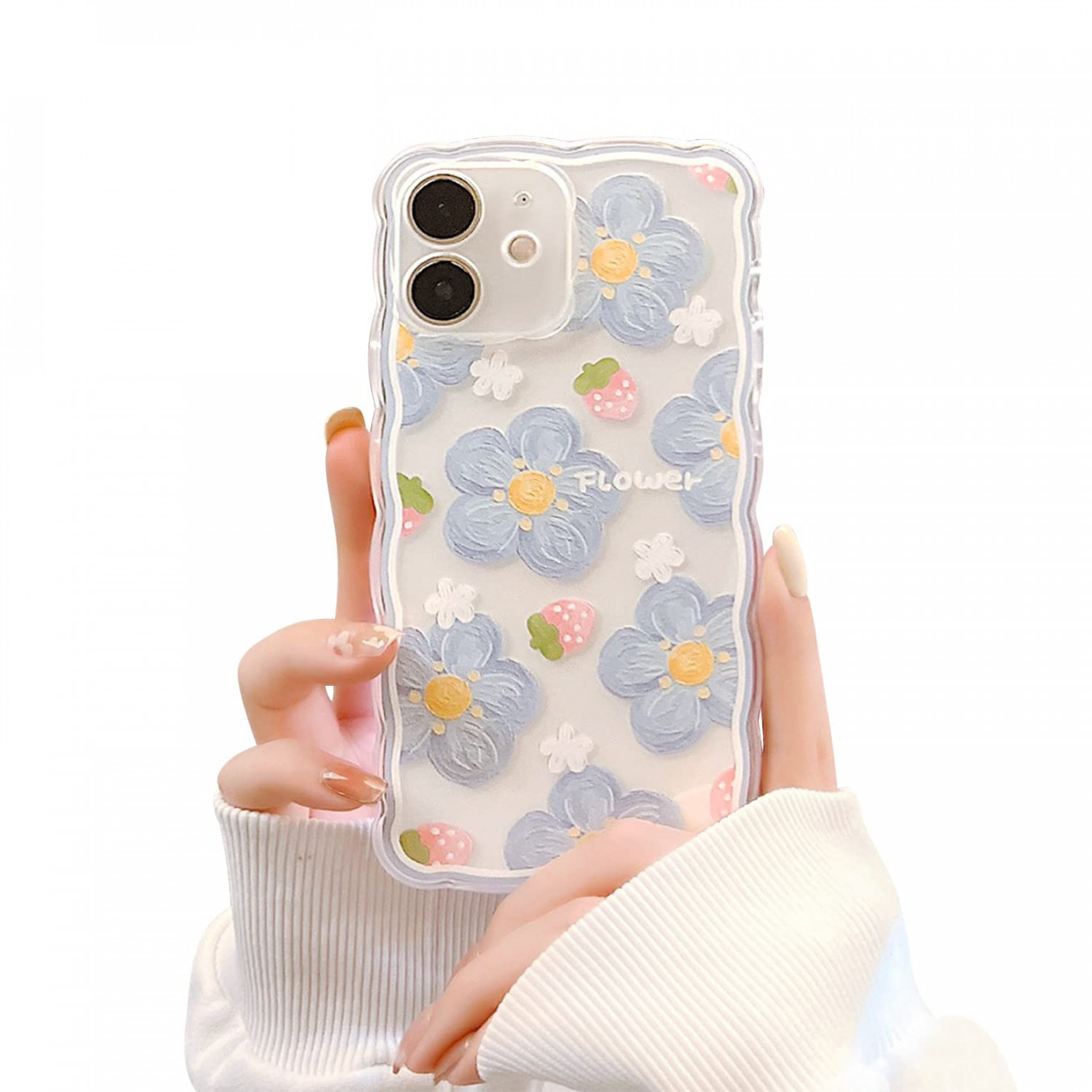 Ownest Kompatibel mit iPhone  Hülle, Blume Aesthetic Transparente Hülle  TPU Case Süßes Blumen Design Dünne Cover Stoßfest für Frauen Mädchen