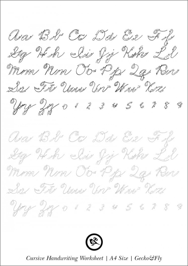 Printable Cursive Handwriting Worksheets For Beautiful