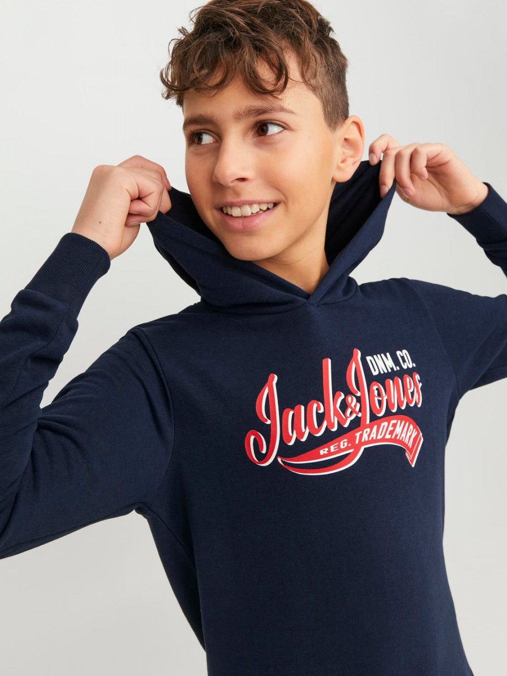 Printed Hoodie For boys  Dark Blue  Jack & Jones®