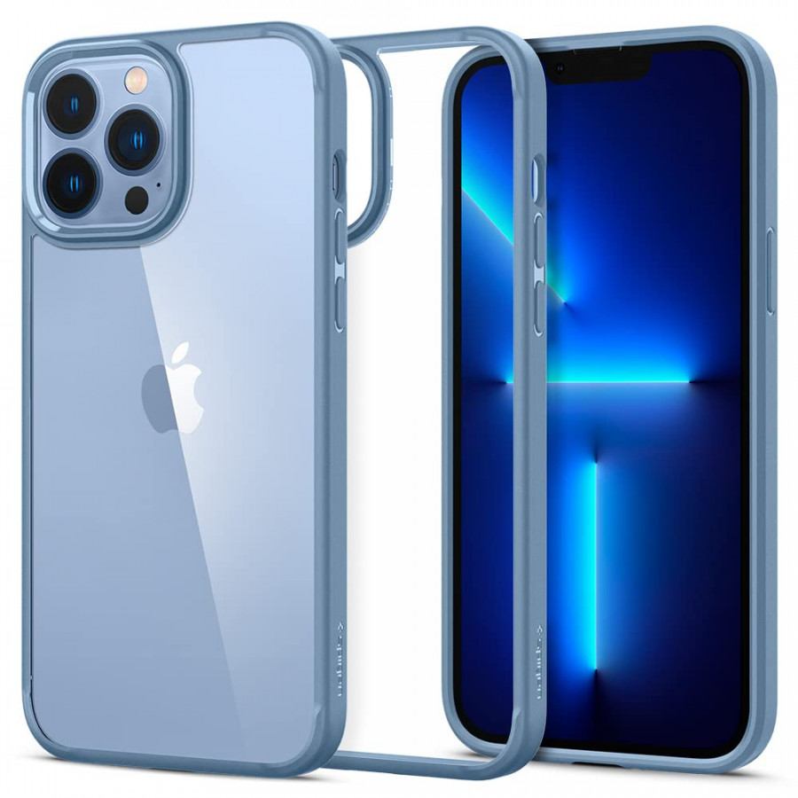 Spigen Ultra Hybrid Kompatibel mit iPhone  Pro Max Hülle [Air Cushion  Technologie] Handyhülle dünn transparent hardcase silikon -Sierra Blue