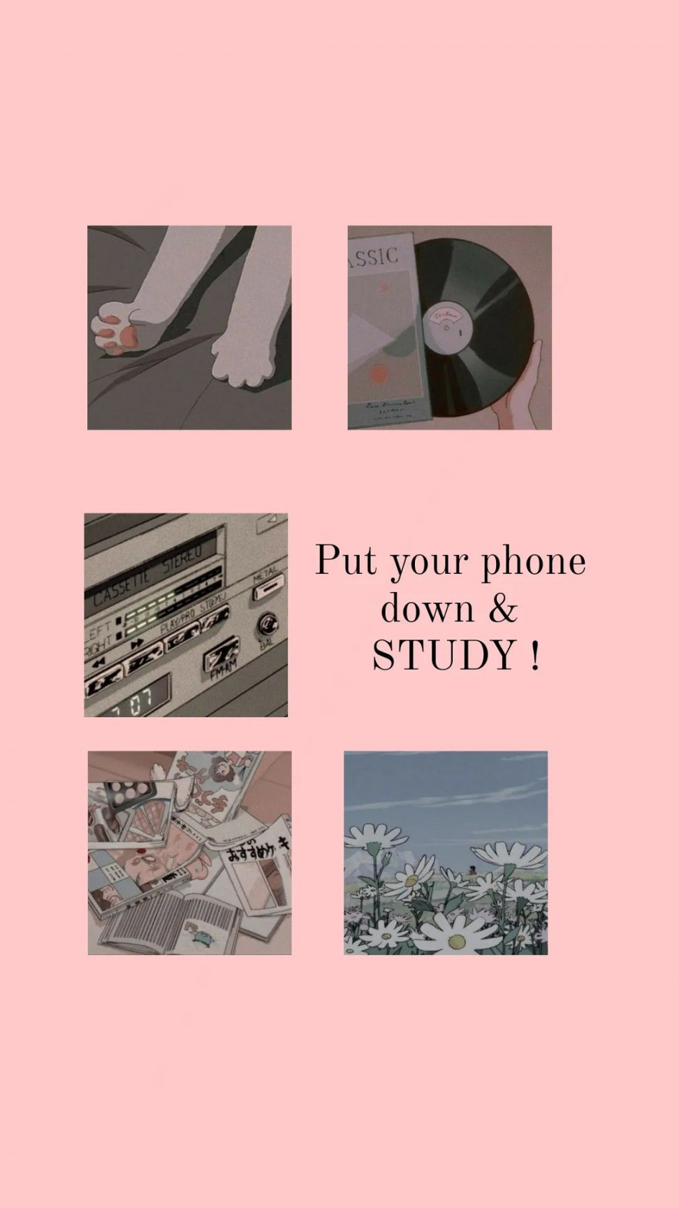 study motivation + anime aesthetic  Study reminder wallpaper