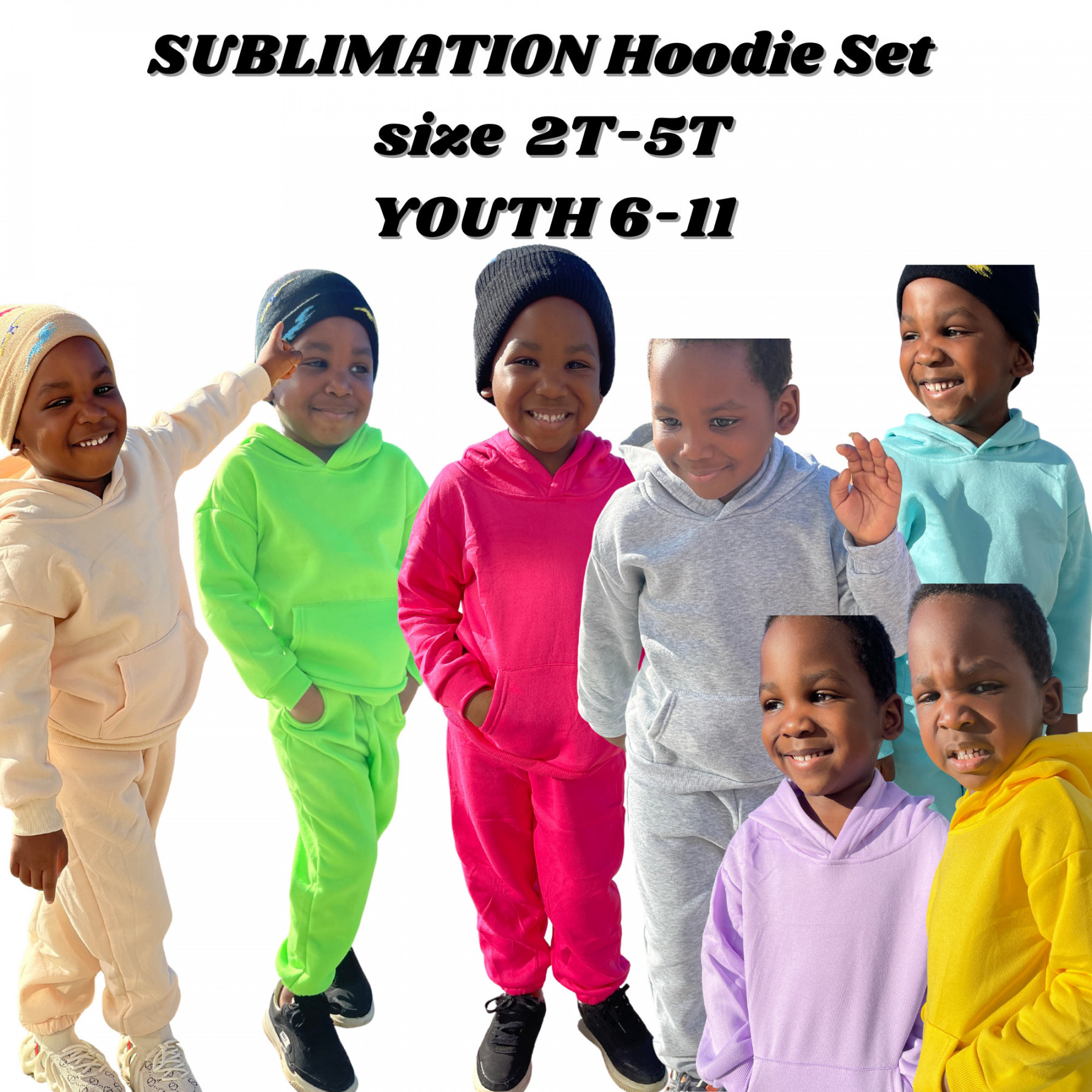 Sublimation Hoodie Set/ % Polyester Hoodies for Kids - Etsy