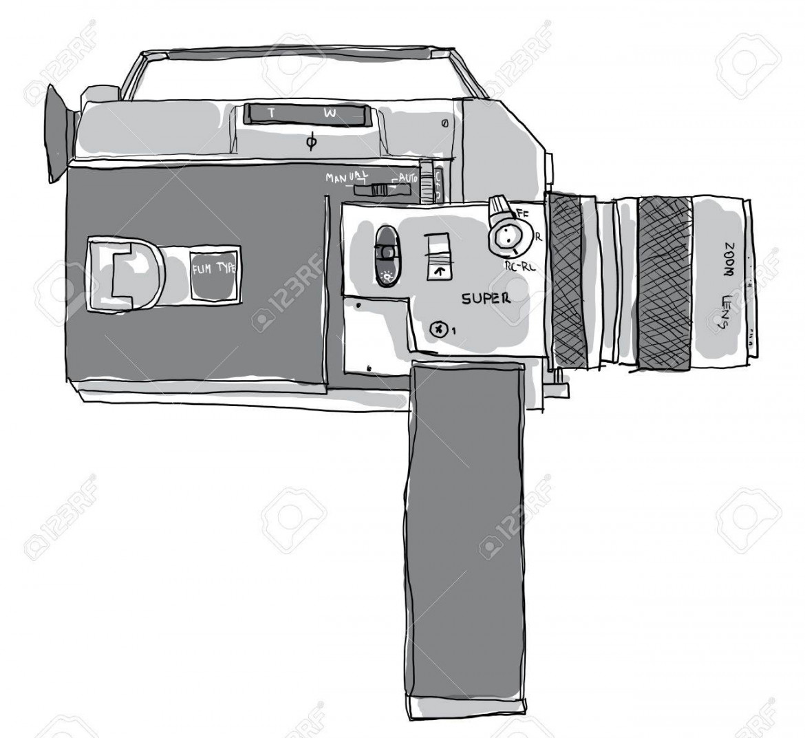 Super  Camera Film Vintage Stock Photo, Picture and Royalty Free