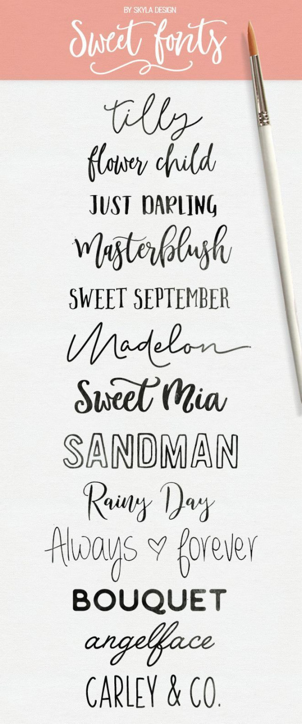 Sweet fonts – Angèle Kamp  Lettering fonts, Lettering, Modern