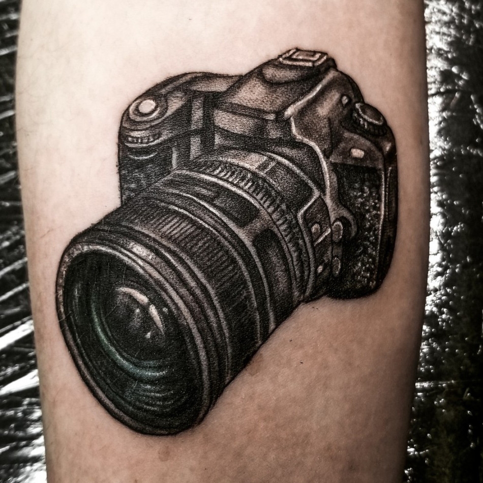 Tattoo uploaded by Hidden Gem Tattoo Studio • SLR camera tattoo