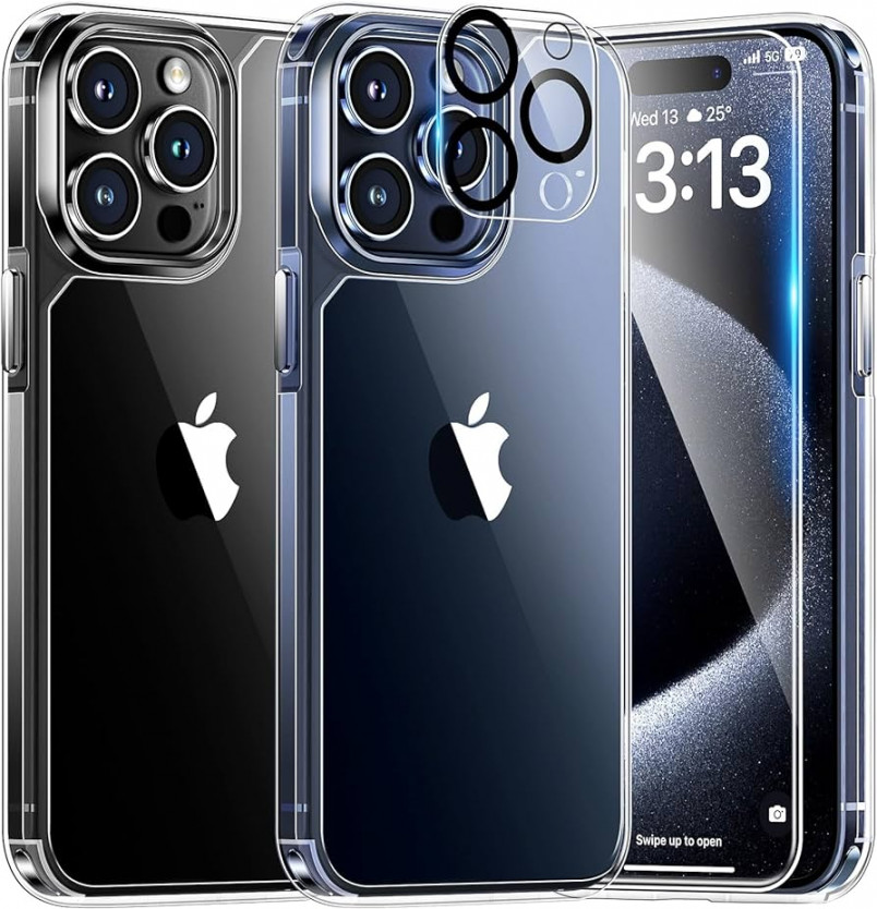 TAURI  in  für iPhone  Pro Max Hülle, Handyhülle für iPhone  Pro Max  Case, mit  Handyhülle +  Stück Schutzfolie +  Stück Kameraschutz -