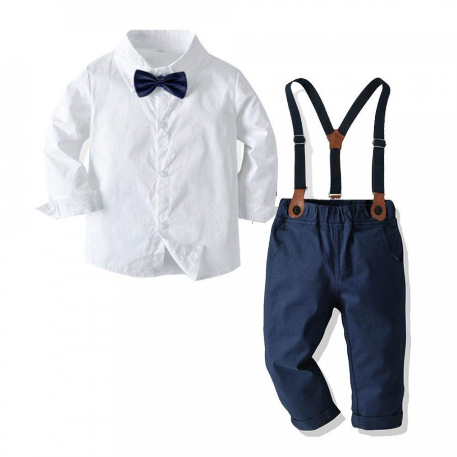 Toddler Boys Shirt + Dungarees Outfits Kids Cotton Gentleman