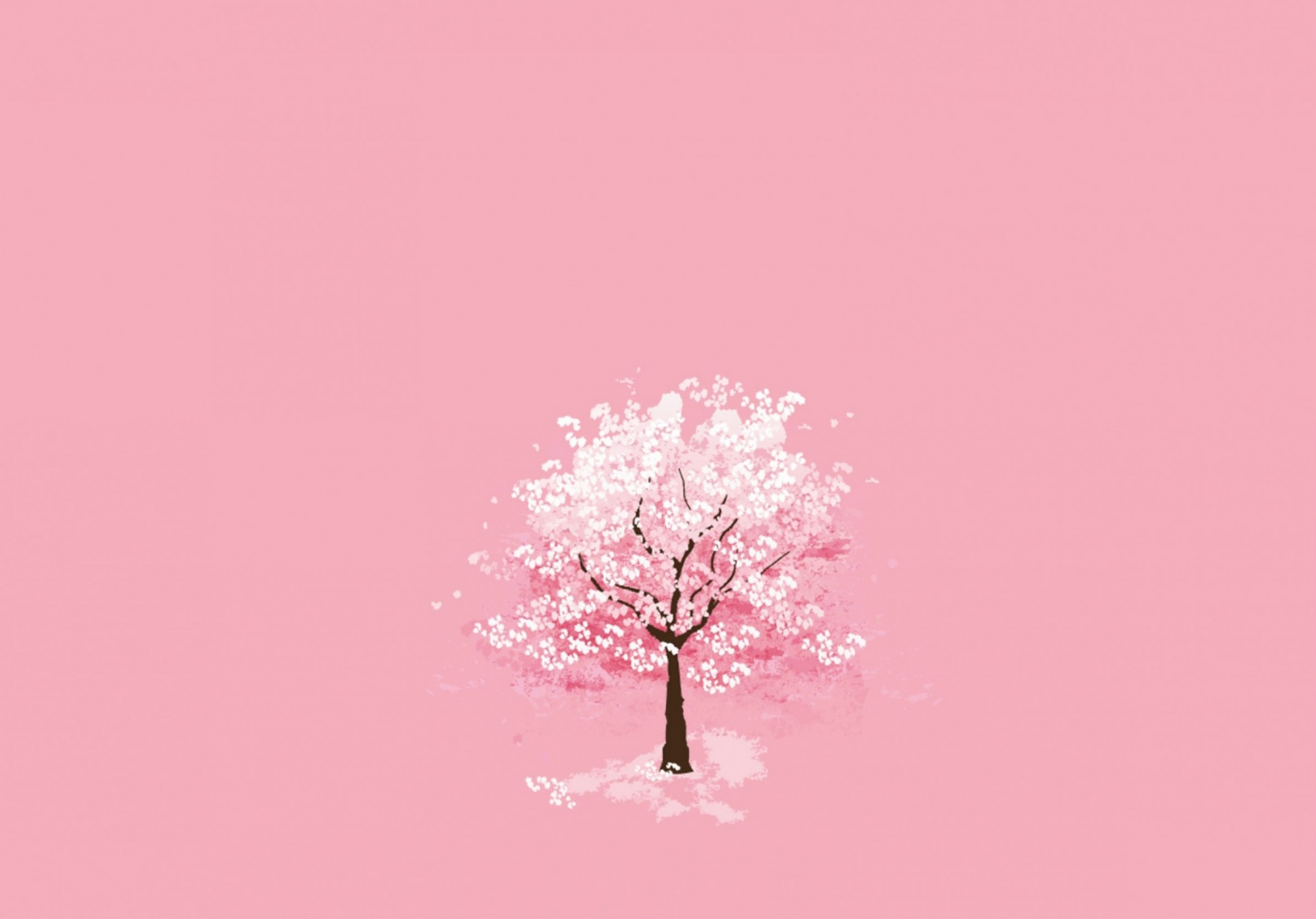 Winter Season Tree Pink Background iPad Wallpaper - HD iPad