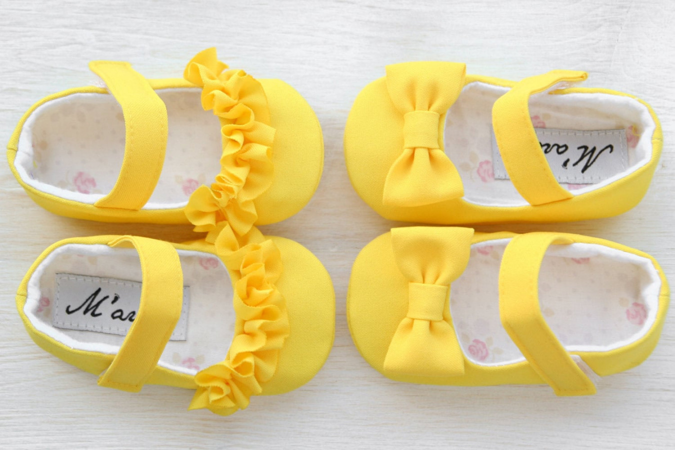 Yellow baby shoes - Etsy