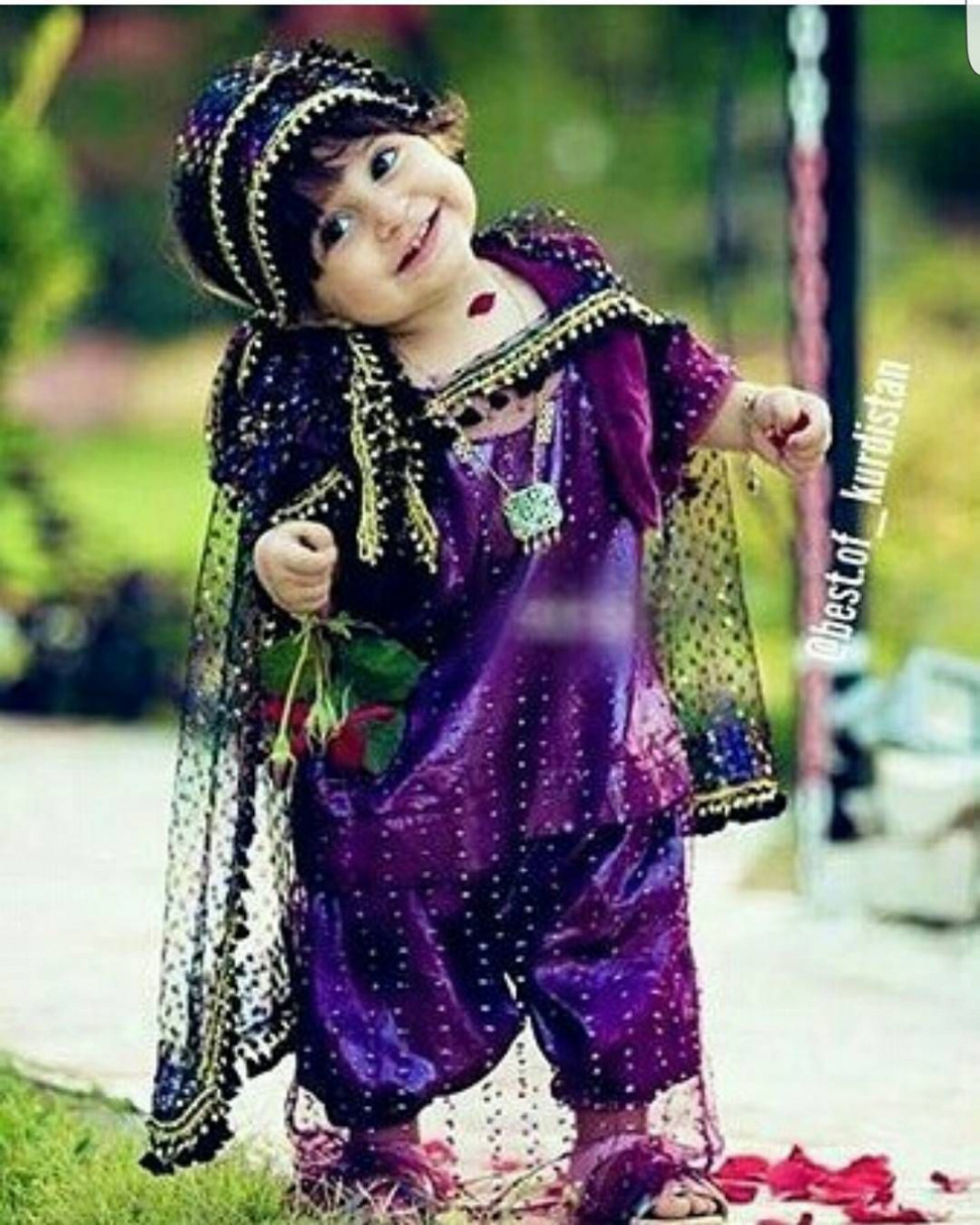 Adorable Kurdish Girl in traditional Dress