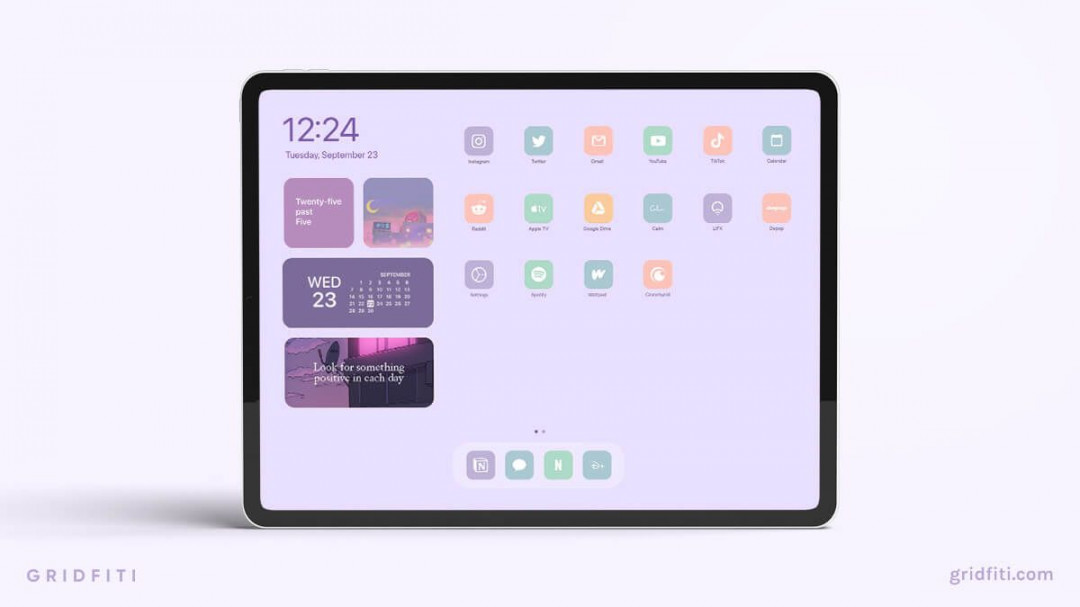 Aesthetic iPad Home Screen Ideas & Layouts (iOS )  Homescreen