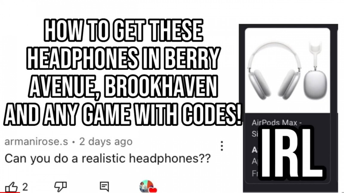 AirPods Max Code for Berry Avenue, Brookhaven and any games w