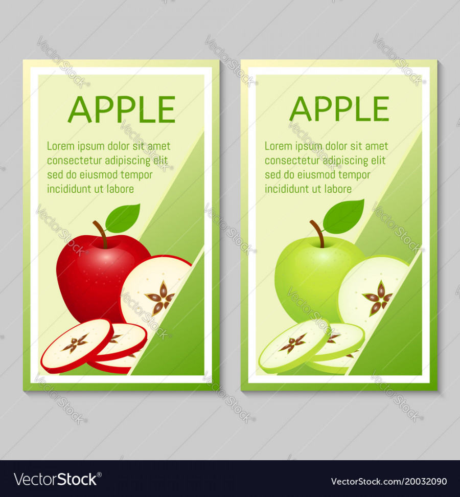 Apple brochure design Royalty Free Vector Image