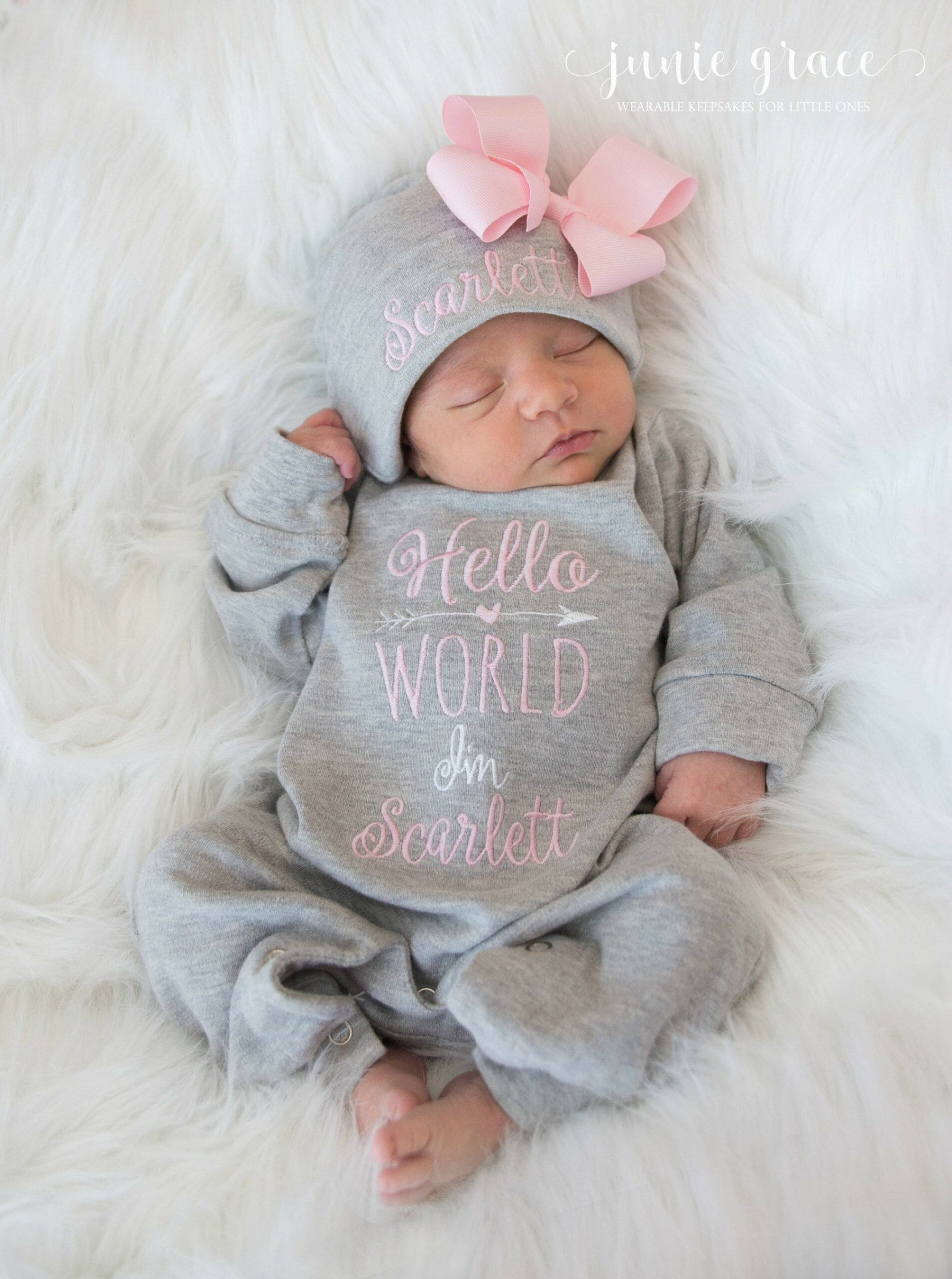 Baby Girl Coming Home Outfit Baby Girl Clothes Personalized Baby