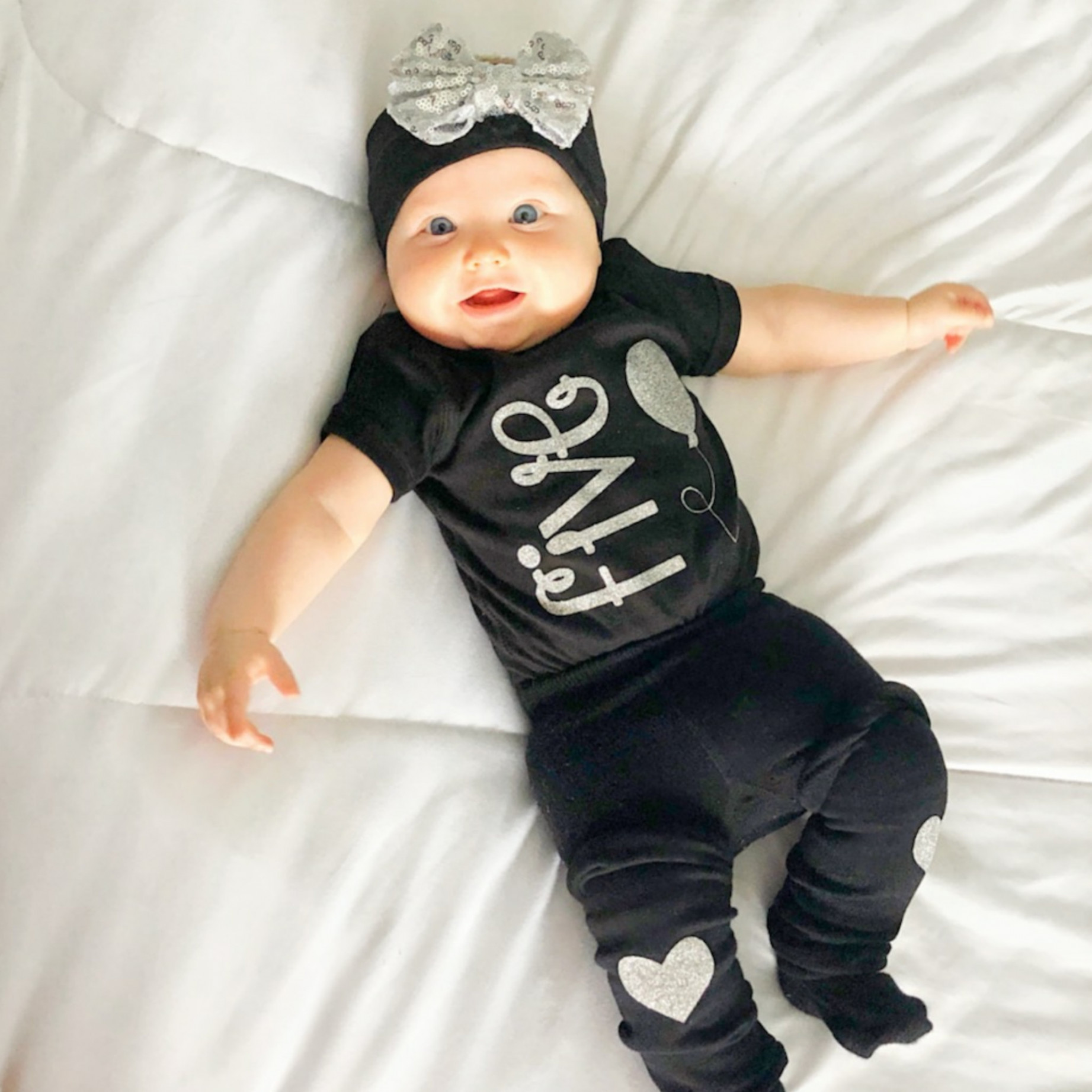 Baby Girl Five Month Old Milestone Outfit ©Liv & Co™