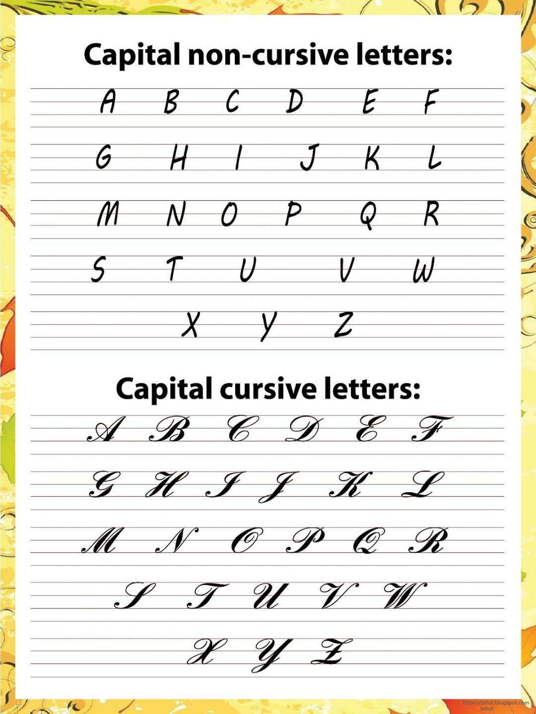 Capital Letters In Cursive Cursive Calligraphy Lowercase  Cursive