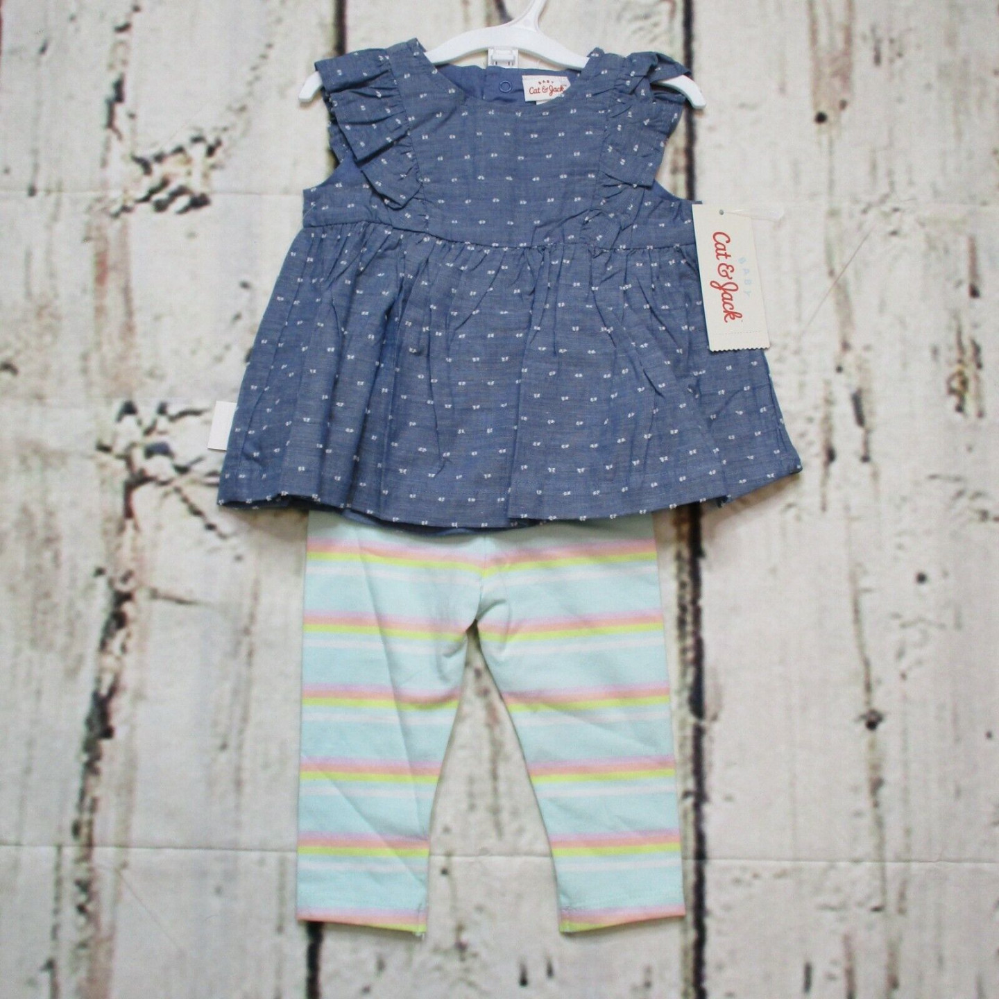 Cat & Jack Toddler Baby Girl -m  PC Top and Pants Set