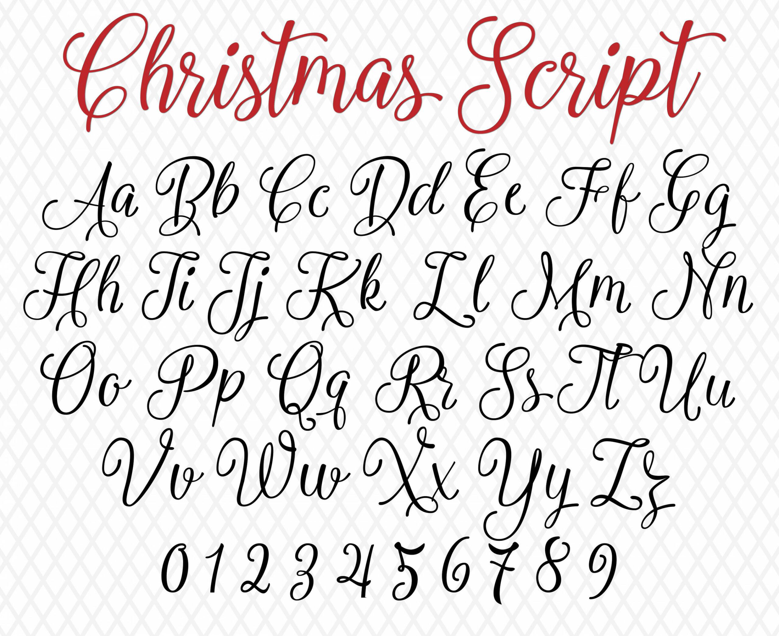 Christmas Fonts Weihnachtsschrift Monogramm Christmas Script Santa Font  Christmas Font Candy Cane Font Cursive Font TTF SVG PNG Bauernhaus  Schriftart