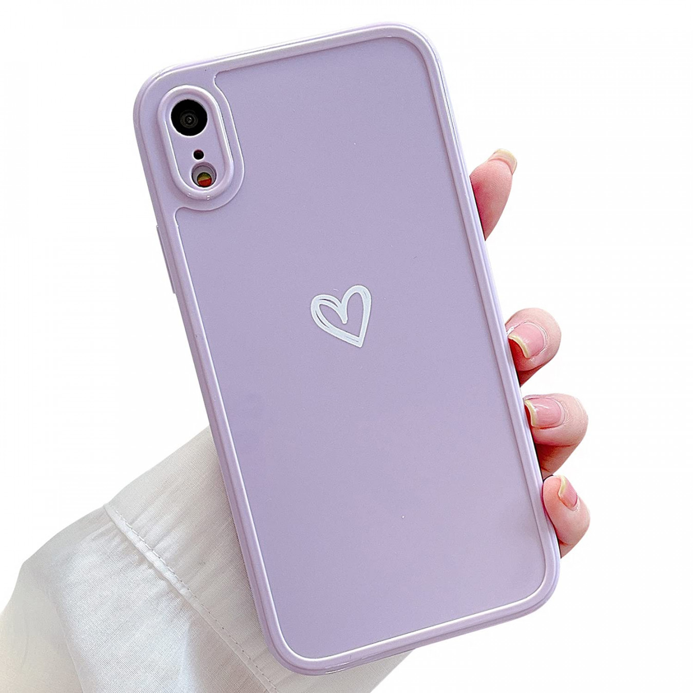 Compatible with iPhone XR Case for Women Girls, Cute Love Heart Pattern  Soft Slim TPU Protective Bumper Phone Case for iPhone XR