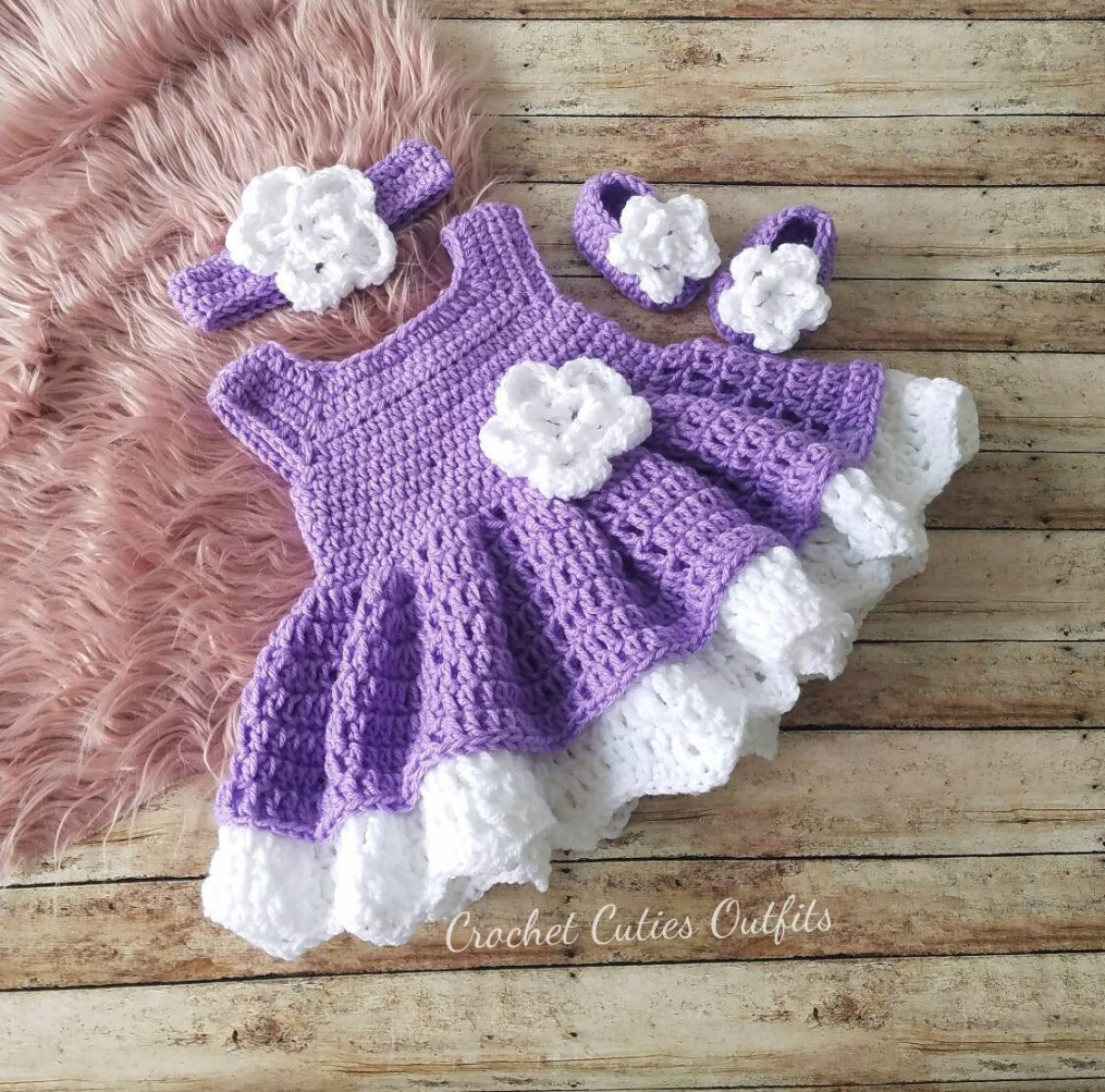 Crochet Baby Outfit, Take Home Baby Outfit, Coming Home Dress