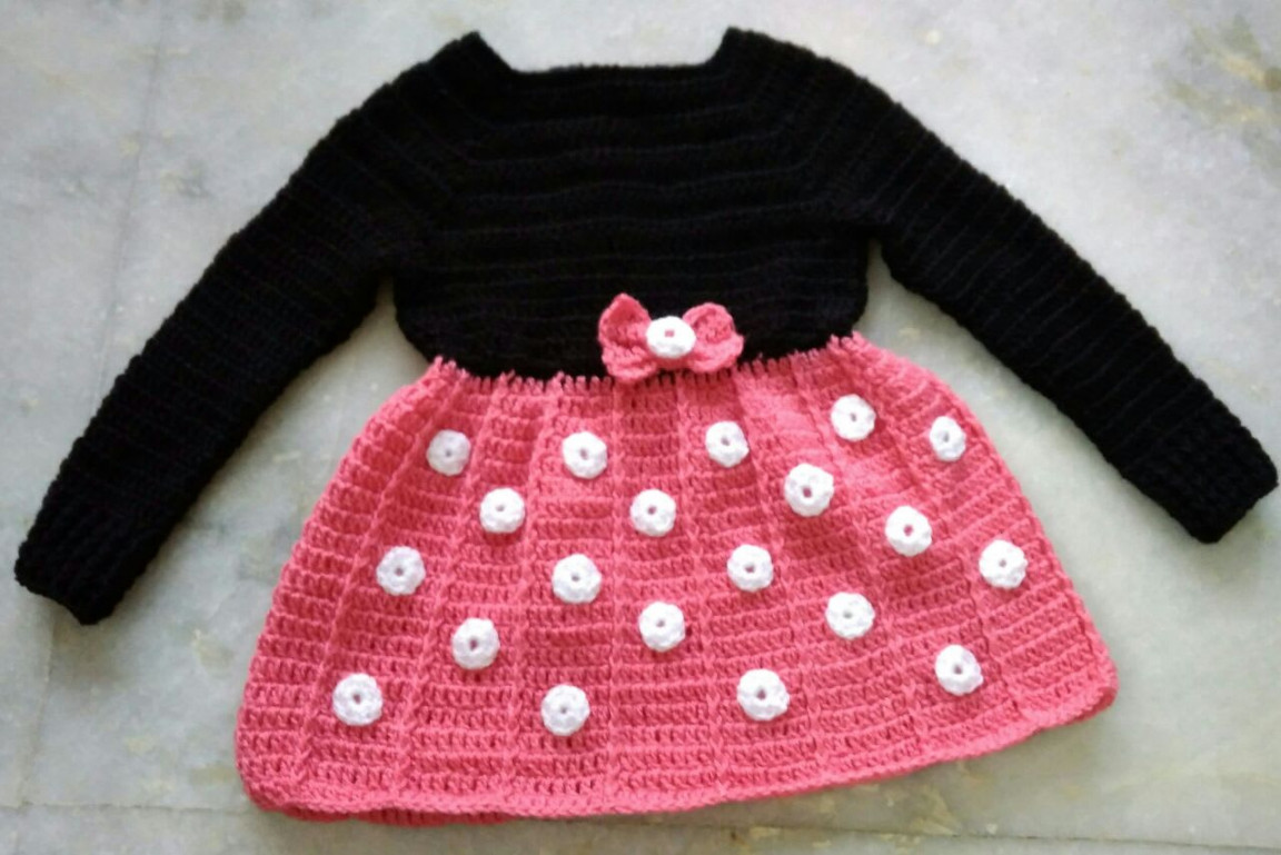 crochet handmade baby dress