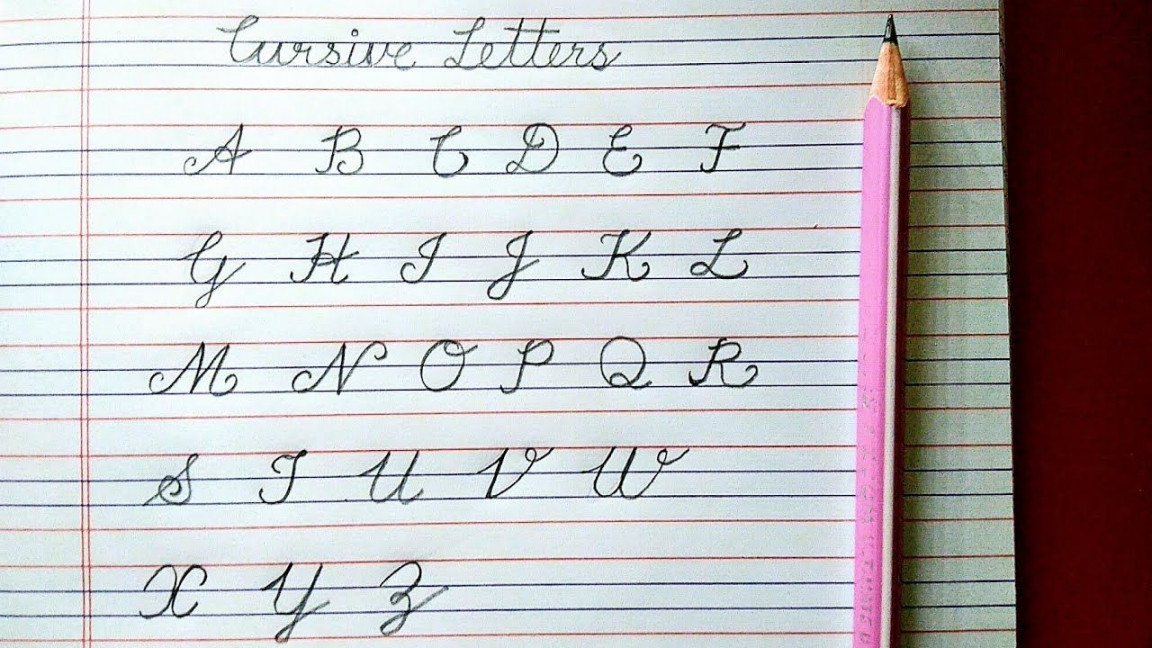 Cursive ABCD Capital letter in cursive, Capital letters A to Z