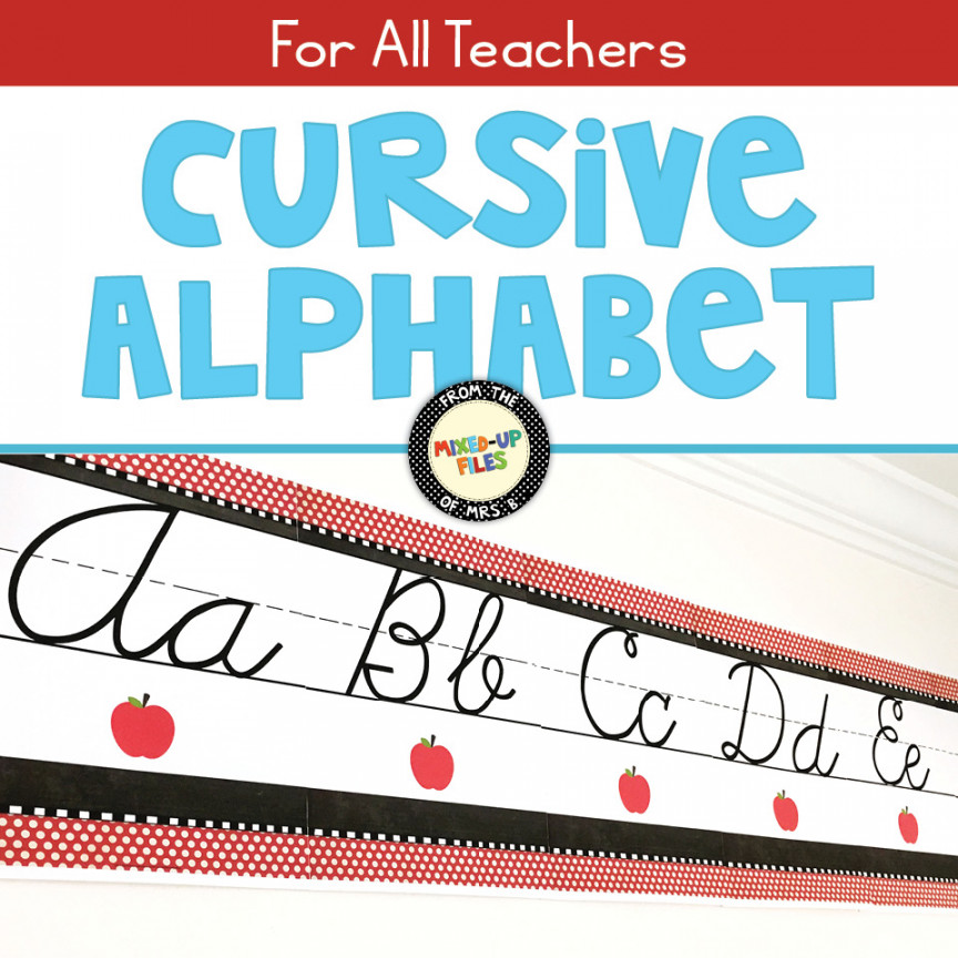 Cursive Alphabet Banner