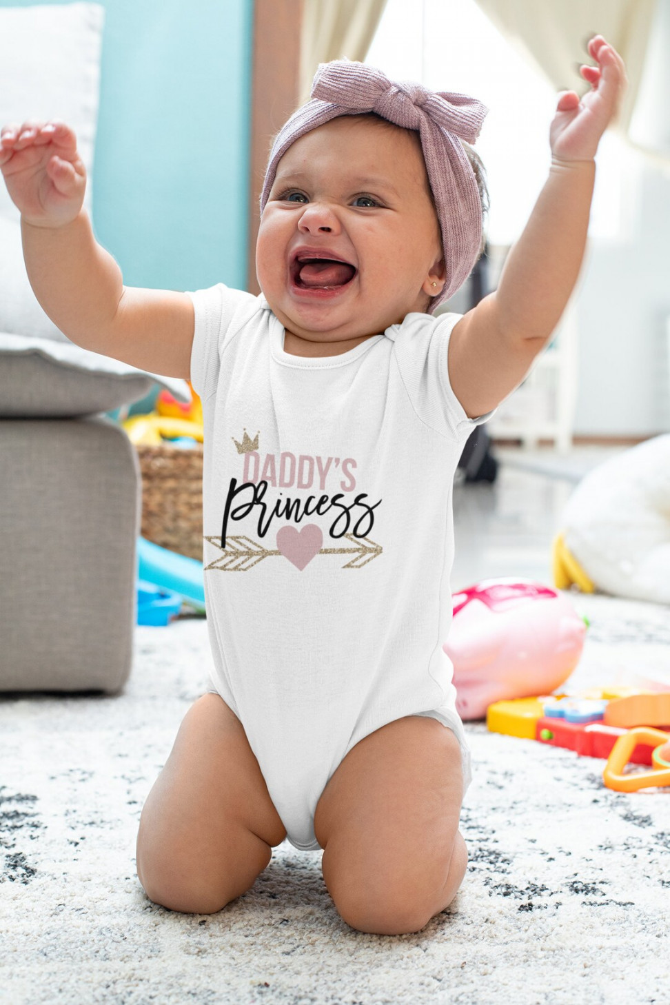 Daddy es Princess Cute Little Baby Girl Onesie® Daddy es - Etsy