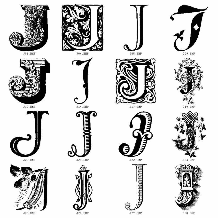 Decorative letters J  Lettering alphabet, Lettering alphabet