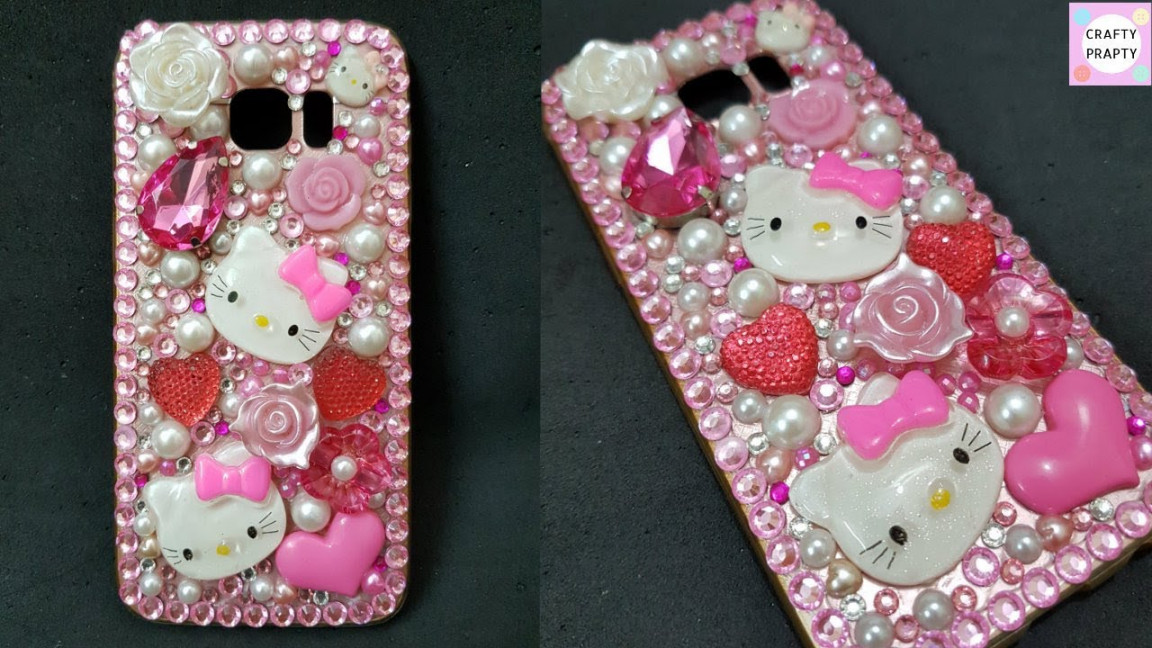 DIY Bling Phone Case / How to make a Hello kitty decoden Phone case / DIY  Phone Case