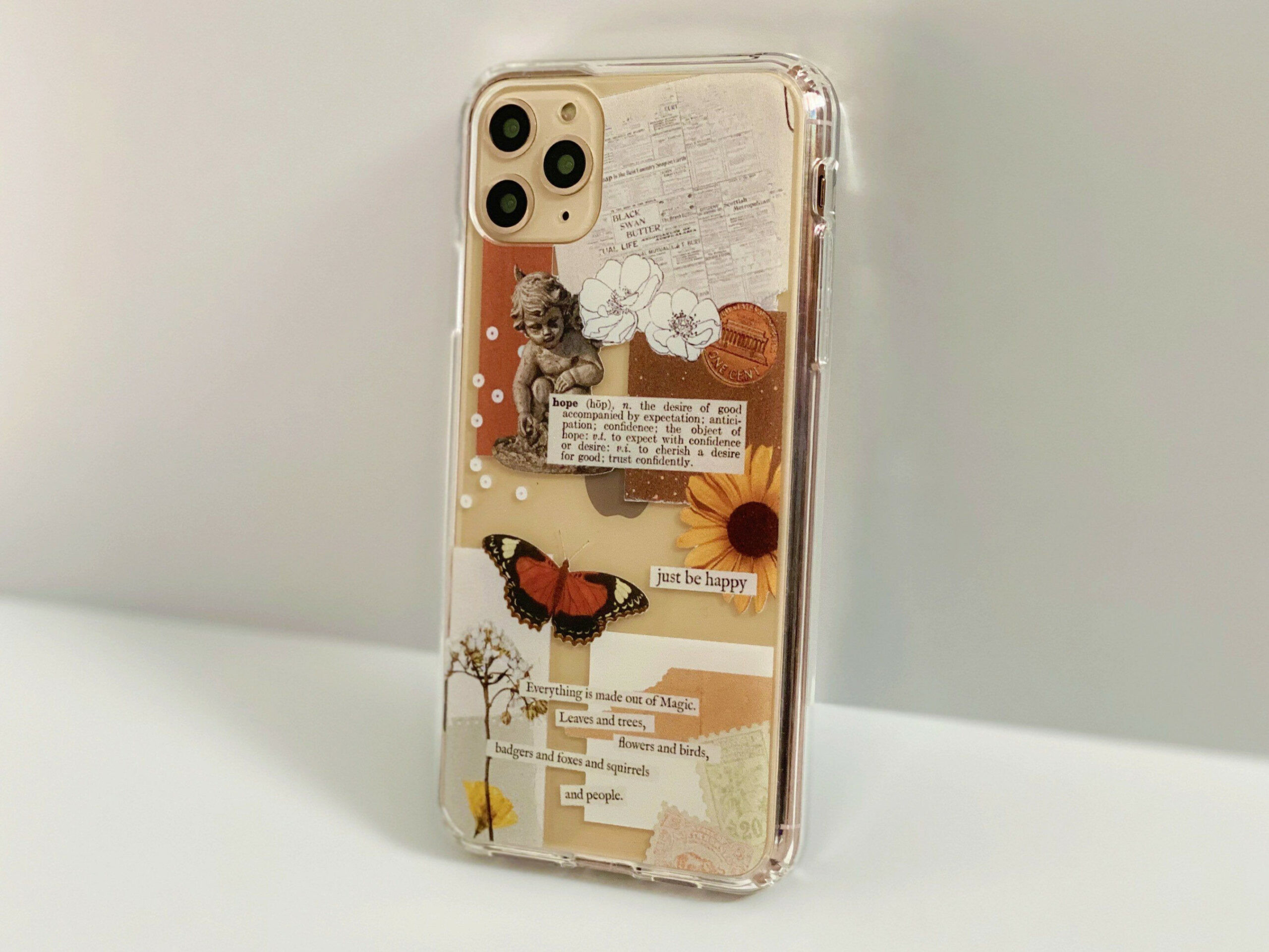 Fall Aesthetic Collage Clear Phone Case