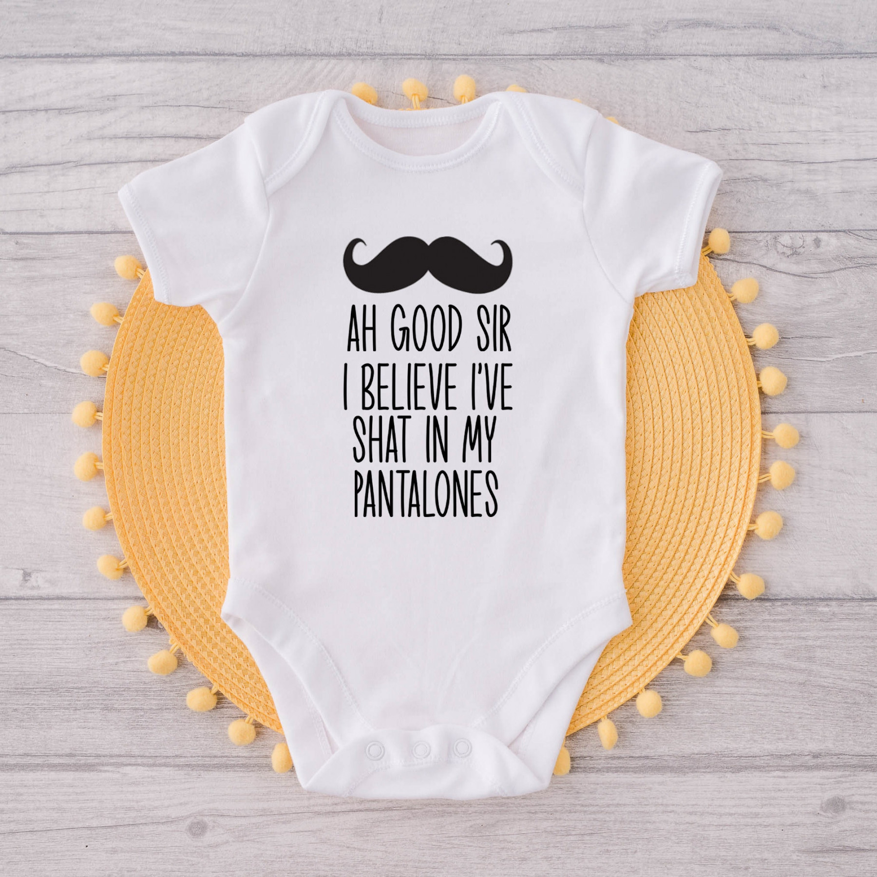 Fancy Baby Clothes Mustache Funny Sayings Baby Onesie® Fancy Baby