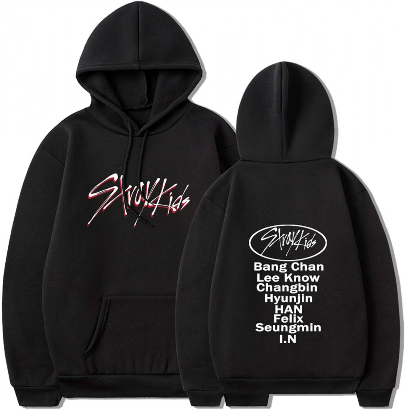 Flyself Unisex Kpop Stray Kids Kapuzenpullover Langarm Hoodies Sweatshirts  Pullover Jumper Hip Hop Tops Bang Chan Changbin Hyunjin Felix Seungmin