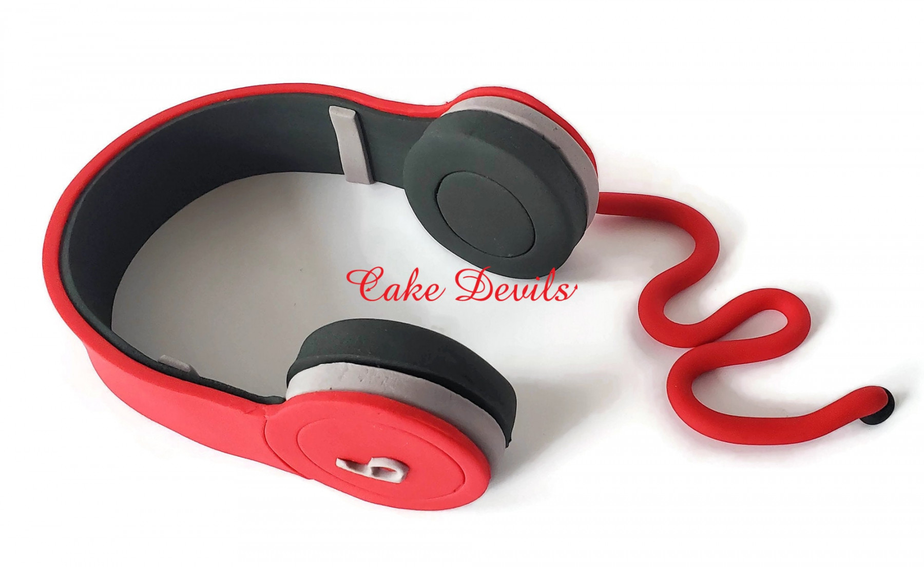 Fondant Headphones Cake Topper, Music Cake Decorations, DJ, Disc